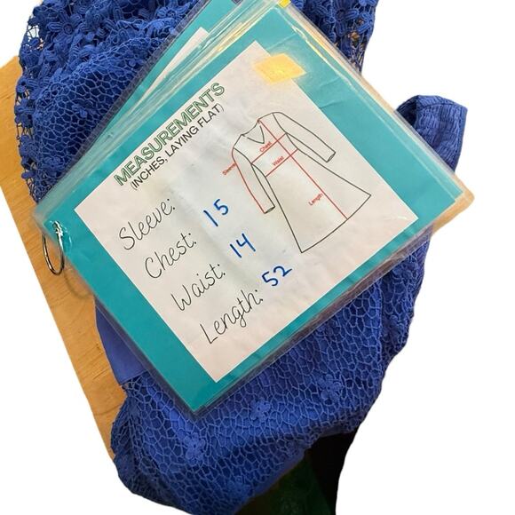 Cristina V, Purple Maxi Crocheted V neck Beach Bohemian, Boho Summer Dress Sz. S - Picture 7 of 7